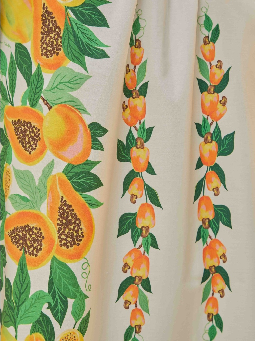 FARM Rio White 100% Cotton Dress w Tropical Fruit Print, NWT Recent Collection! - Picture 9 of 10